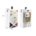 شاحن سفر سريع مزدوج YSY-6087PD بقوة 20 واط PD3.0 + QC3.0 مع كابل بيانات USB إلى Type-C، قابس الاتحاد الأوروبي، قابس الولايات المتحدة، قابس المملكة المتحدة