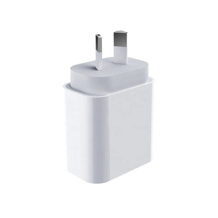 محول طاقة شاحن سريع للسفر PD بقدرة 20 واط PD 3.0 مع كابل بيانات شحن سريع USB-C / Type-C إلى 8 دبابيس، قابس أستراليا