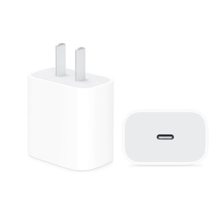 محول شاحن طاقة للسفر بمنفذ USB-C / Type-C واحد بقوة 20 واط، قابس أمريكي، قابس أمريكي بقوة 20 واط