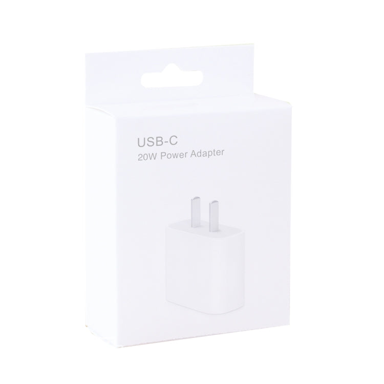 محول شاحن طاقة للسفر بمنفذ USB-C / Type-C واحد بقوة 20 واط، قابس أمريكي، قابس أمريكي بقوة 20 واط