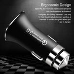 LZ-328 Safety Hammer Type QC3.0 USB + USB-C / Type-C Fast Charging Car Charger