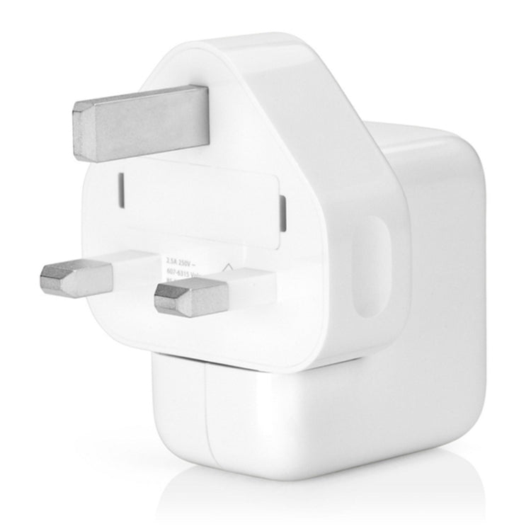 شاحن سفر بمنفذ USB بقوة 12 واط لسلسلة iPad / iPod / iPhone، قابس بريطاني