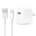 شاحن USB بقوة 12 واط + كابل بيانات USB إلى 8 سنون لسلسلة iPad / iPhone / iPod، قابس أمريكي