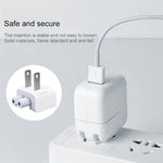 شاحن USB بقوة 12 واط + كابل بيانات USB إلى 8 سنون لسلسلة iPad / iPhone / iPod، قابس أمريكي