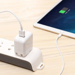 شاحن USB بقوة 12 واط + كابل بيانات USB إلى 8 سنون لسلسلة iPad / iPhone / iPod، قابس أمريكي