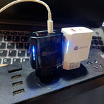 شاحن سريع TE-PD01 بمنفذين USB PD 20 واط + QC3.0 مع ضوء مؤشر، قابس الولايات المتحدة، قابس الولايات المتحدة
