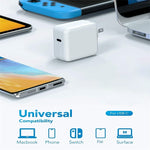 محول طاقة محمول 30 واط USB-C / Type-C للابتوب مع كابل شحن USB-C / Type-C بطول 1.8 متر، قابس الولايات المتحدة 30 واط، قابس الاتحاد الأوروبي 30 واط، قابس المملكة المتحدة 30 واط، قابس أستراليا 30 واط