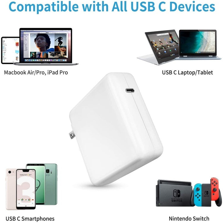 شاحن محمول 96 واط USB-C / Type-C مع كابل شحن USB-C / Type-C بطول 1.8 متر، قابس المملكة المتحدة 96 واط، قابس أستراليا 96 واط، قابس الولايات المتحدة 96 واط، قابس الاتحاد الأوروبي 96 واط
