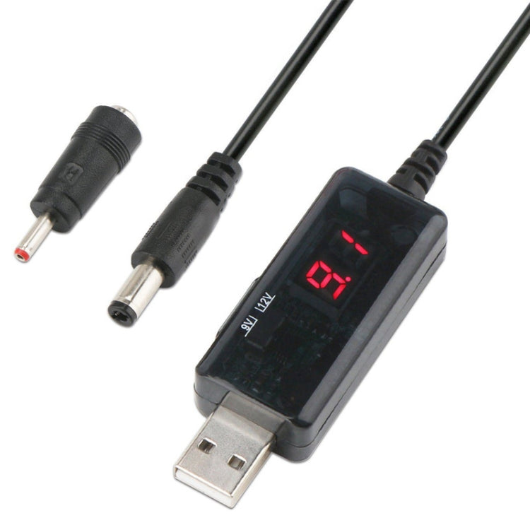 كابل محول USB KWS-912V لتعزيز الجهد من 5 فولت إلى 9 فولت / 12 فولت + مجموعة قابس 3.5x1.35 مم