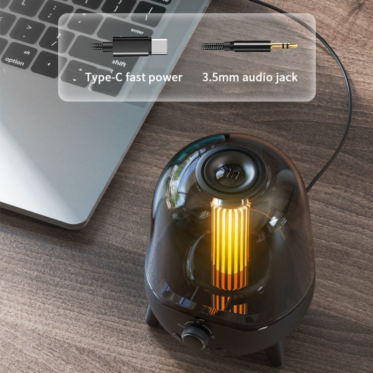مكبر صوت موسيقى لاسلكي LP-20 مع ضوء ليلي LED وبلوتوث 5.0، يدعم بطاقة TF / AUX