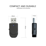 محول بلوتوث USB 5.0 KN330 2 في 1 مستقبل ومرسل لاسلكي للكمبيوتر والتلفاز والسيارة