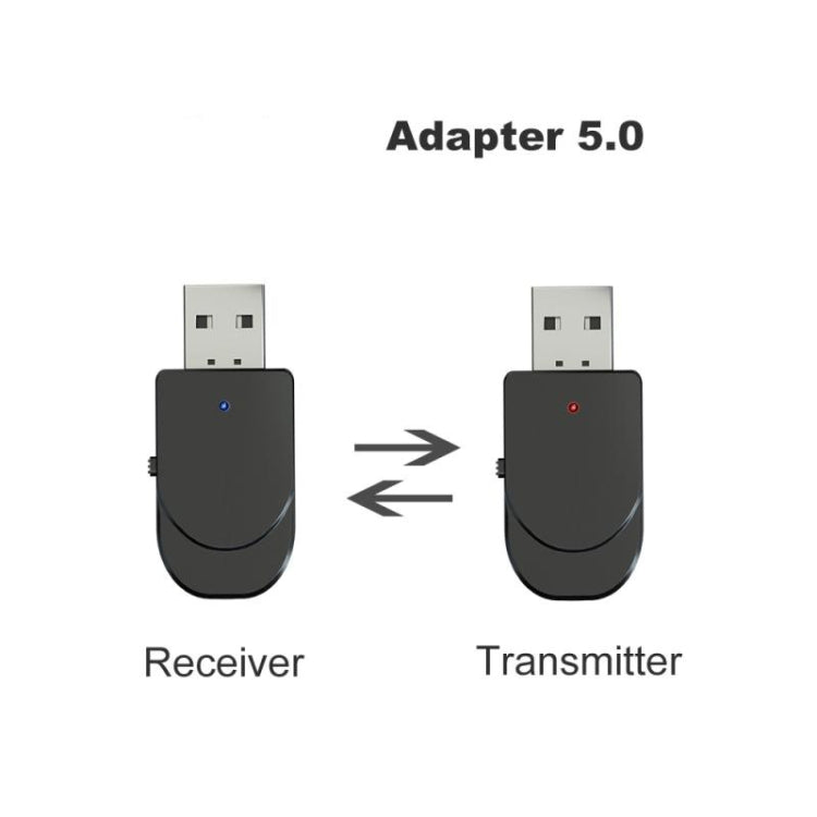 محول بلوتوث USB 5.0 KN330 2 في 1 مستقبل ومرسل لاسلكي للكمبيوتر والتلفاز والسيارة