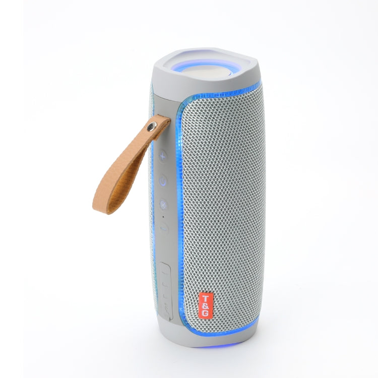 مكبر صوت بلوتوث محمول T&G TG287 مع ضوء LED ووميض، ستيريو لاسلكي مع مضخم صوت، يدعم FM / بطاقة TF / USB