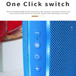 مكبر صوت بلوتوث محمول T&G TG287 مع ضوء LED ووميض، ستيريو لاسلكي مع مضخم صوت، يدعم FM / بطاقة TF / USB