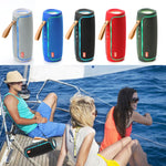مكبر صوت بلوتوث محمول T&G TG287 مع ضوء LED ووميض، ستيريو لاسلكي مع مضخم صوت، يدعم FM / بطاقة TF / USB