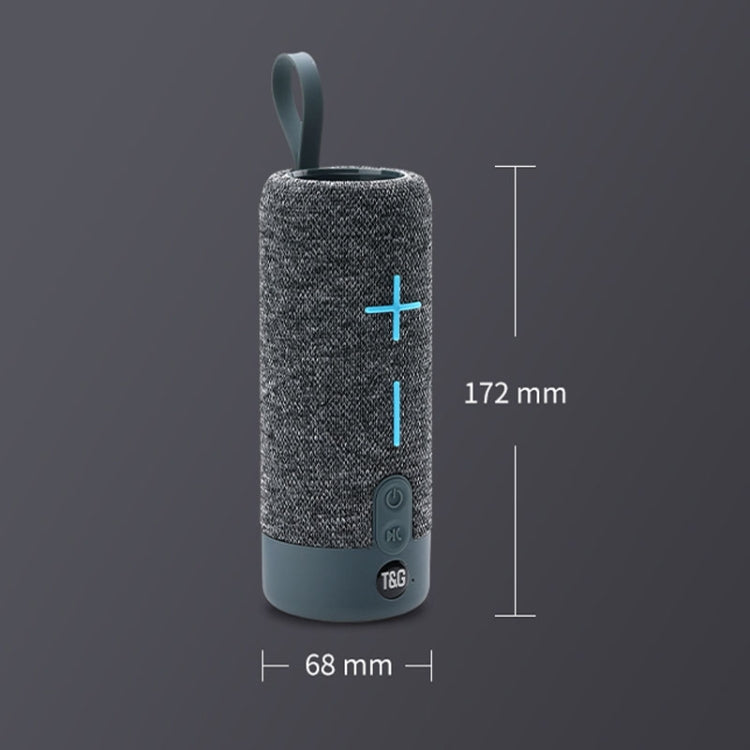 مكبر صوت بلوتوث محمول T&G TG619 مقاوم للماء مع مضخم صوت باس خارجي، يدعم AUX وTF وUSB
