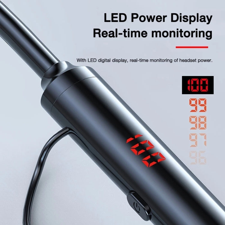 سماعة رأس ستيريو عنق 960 مغناطيسية مع شاشة LED تدعم بطاقة TF