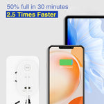 شاحن سريع مزدوج المنفذ بقوة 40 واط PD / Type-C مع كابل بيانات Type-C إلى Type-C، قابس الاتحاد الأوروبي، قابس الاتحاد الأوروبي + كابل Type-C إلى Type-C