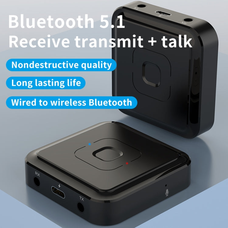 مستقبل ومرسل بلوتوث 5.1 BT-22 2 في 1 يدعم المكالمات الصوتية، BT-22