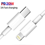 كابل شحن سريع ومزامنة بيانات PD20W USB-C / Type-C إلى 8 Pin لـ iPhone 13 / 12 Series، 1م، 1.5م، 2م