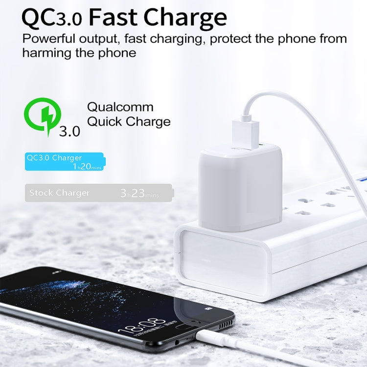شاحن محمول صغير CS-20W PD3.0 + QC3.0 بمنافذ مزدوجة مع كابل بيانات Type-C إلى Type-C بقوة 3 أمبير، الشاحن + كابل Type-C إلى Type-C
