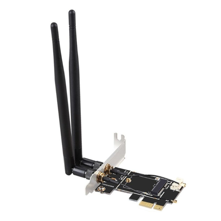 محول بطاقة PCIE-1X إلى NGFF-Ekey مع هوائيات مزدوجة TXB001