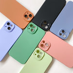 Straight-Edge Solid Color Liquid Silicone Shockproof Full Coverage Protective Case, For iPhone 13 Pro, For iPhone 13 Pro Max, For iPhone 13