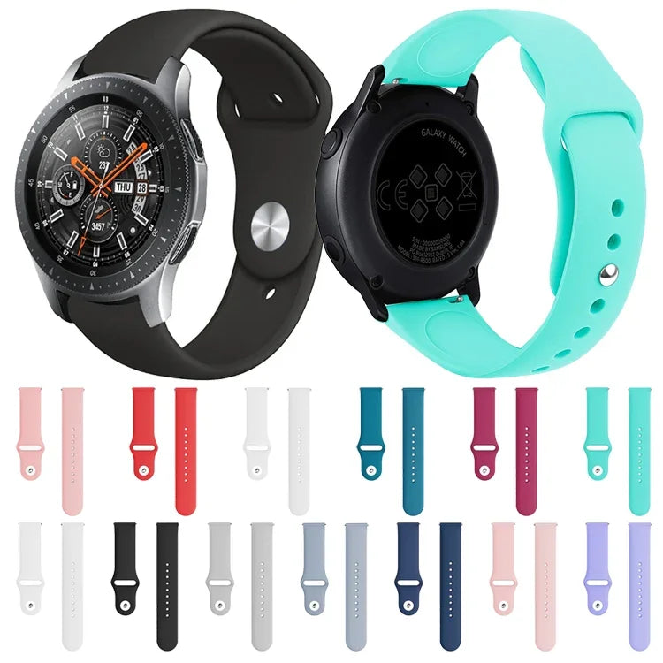 سوار سيليكون أحادي اللون لسامسونج جالاكسي واتش أكتيف مقاس 22mm