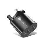 شاحن سريع بورت مزدوج 40 واط PD USB-C / Type-C لسلسلة iPhone / iPad، قابس المملكة المتحدة، قابس المملكة المتحدة