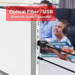 مرسل صوت بلوتوث 5.0 2 في 1 SW03 USB + SPDIF محول بصري لاسلكي منخفض الكمون للتلفاز والكمبيوتر