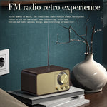 JY-66 مكبر صوت كلاسيكي عتيق بنمط الخشب، لاسلكي BT5.0، راديو FM، يدعم TF / U-Disk / AUX