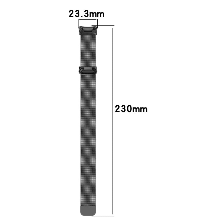 Milano Magnetic Metal Strap for Fitbit Charge 5, Silver, Black, Rose Gold, Rose Pink, Champagne Gold, Gray, Color, Light Purple