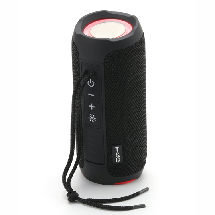 مكبر صوت موسيقى بلوتوث محمول خارجي مقاوم للماء T&G TG227 مع ضوء LED، يدعم FM / بطاقة TF / USB