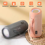 مكبر صوت موسيقى بلوتوث محمول خارجي مقاوم للماء T&G TG227 مع ضوء LED، يدعم FM / بطاقة TF / USB