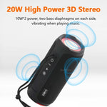 مكبر صوت موسيقى بلوتوث محمول خارجي مقاوم للماء T&G TG227 مع ضوء LED، يدعم FM / بطاقة TF / USB