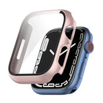 غطاء حماية مقاوم للصدمات من PC مع فيلم زجاج مقسّى، لسلسلة Apple Watch 9 / 8 / 7 مقاس 45مم، لسلسلة Apple Watch 9 / 8 / 7 مقاس 41مم
