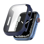 غطاء حماية مقاوم للصدمات من PC مع فيلم زجاج مقسّى، لسلسلة Apple Watch 9 / 8 / 7 مقاس 45مم، لسلسلة Apple Watch 9 / 8 / 7 مقاس 41مم