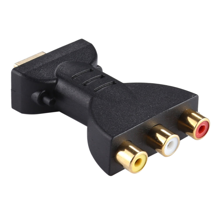 محول فيديو وصوت AV مكون من HDMI ذكر مطلي بالذهب إلى 3 RCA RGB لمشغل DVD وجهاز العرض، HDMI