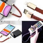 XJ-73 سوار شحن ومزامنة بيانات USB إلى 8 Pin بطول 20 سم، 8 Pin، 20 سم 8 Pin