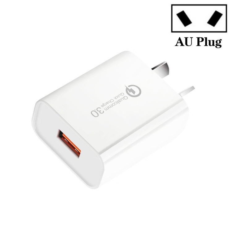 شاحن سريع CA-25 QC3.0 USB 3A للهاتف المحمول، قابس أستراليا، قابس أستراليا