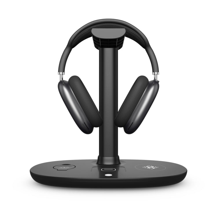 حامل سماعات 4 في 1 B-15A مع شاحن لاسلكي للهاتف الذكي وiWatch وAirPods