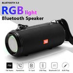 مكبر صوت بلوتوث محمول مقاوم للماء T&G TG537 مع إضاءة RGB، يدعم FM / بطاقة TF