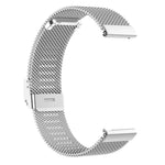 سوار شبكي من الفولاذ المعدني ميلانو مع إبزيم واحد، لساعات Samsung Galaxy Watch 3 41مم، و Samsung Galaxy Watch 4 Classic 42مم / 46مم، و Samsung Galaxy Watch 4 40مم / 44مم، و Samsung Galaxy Gear Sport، و Samsung Galaxy Gear S2 Classic