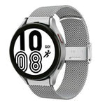 سوار شبكي من الفولاذ المعدني ميلانو مع إبزيم واحد، لساعات Samsung Galaxy Watch 3 41مم، و Samsung Galaxy Watch 4 Classic 42مم / 46مم، و Samsung Galaxy Watch 4 40مم / 44مم، و Samsung Galaxy Gear Sport، و Samsung Galaxy Gear S2 Classic