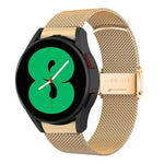 سوار شبكي من الفولاذ المعدني ميلانو مع إبزيم واحد، لساعات Samsung Galaxy Watch 3 41مم، و Samsung Galaxy Watch 4 Classic 42مم / 46مم، و Samsung Galaxy Watch 4 40مم / 44مم، و Samsung Galaxy Gear Sport، و Samsung Galaxy Gear S2 Classic
