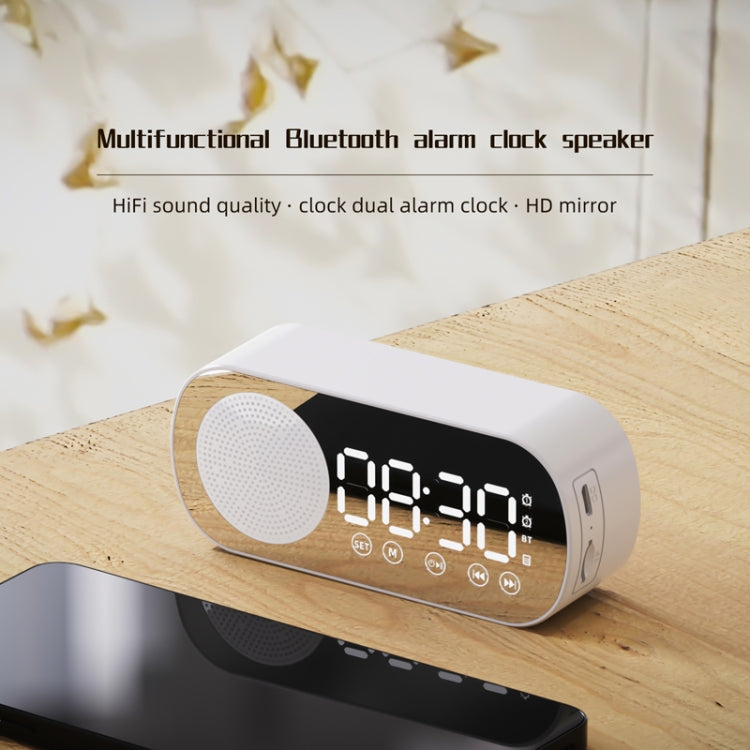 مكبر صوت رقمي بلوتوث 5.0 Z7 متعدد الوظائف مع مرآة ومنبه وراديو FM، Z7 (أسود)، Z7 (أبيض)، Z7 (وردي)