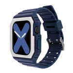 سوار سيليكون مع غطاء لسلسلة Apple Watch، 7 مقاس 41مم / 6&SE&5&4 مقاس 40مم / 3&2&1 مقاس 38مم، 7 مقاس 45مم / 6&SE&5&4 مقاس 44مم / 3&2&1 مقاس 42مم