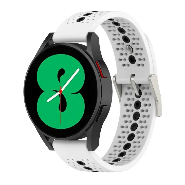 حزام سيليكون قابل للتنفس بلونين، لساعات Samsung Gear S2 Classic، لساعات Samsung Galaxy Gear Sport