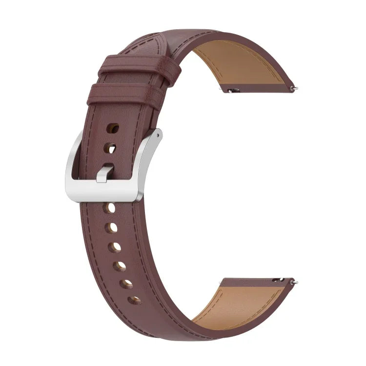 سوار ساعة بخيط خياطة بنقشة جلد العجل، لساعات Samsung Galaxy Watch 4، و Samsung Galaxy Watch 3 41مم / ساعة 42مم، و Samsung Galaxy Gear S2 Classic
