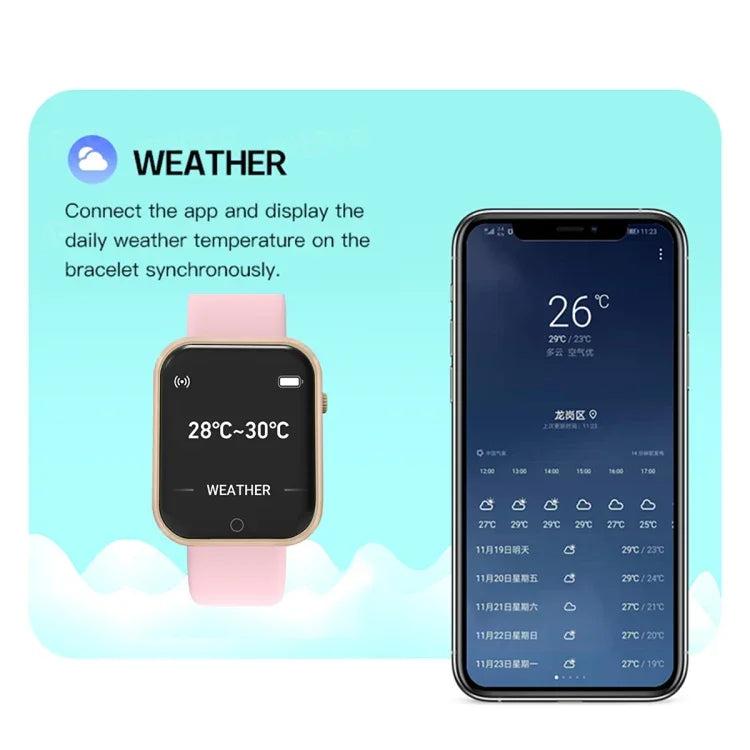 ساعة ذكية D20L بشاشة ملونة 1.3 بوصة ومقاومة للماء IP67